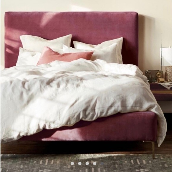 NEW Anthropologie Jazzy Stitched Linen White California King Duvet - Picture 8 of 10